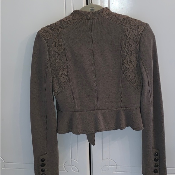 Free people lace & ruffle back soft blazer/jacket - Picture 4 of 4